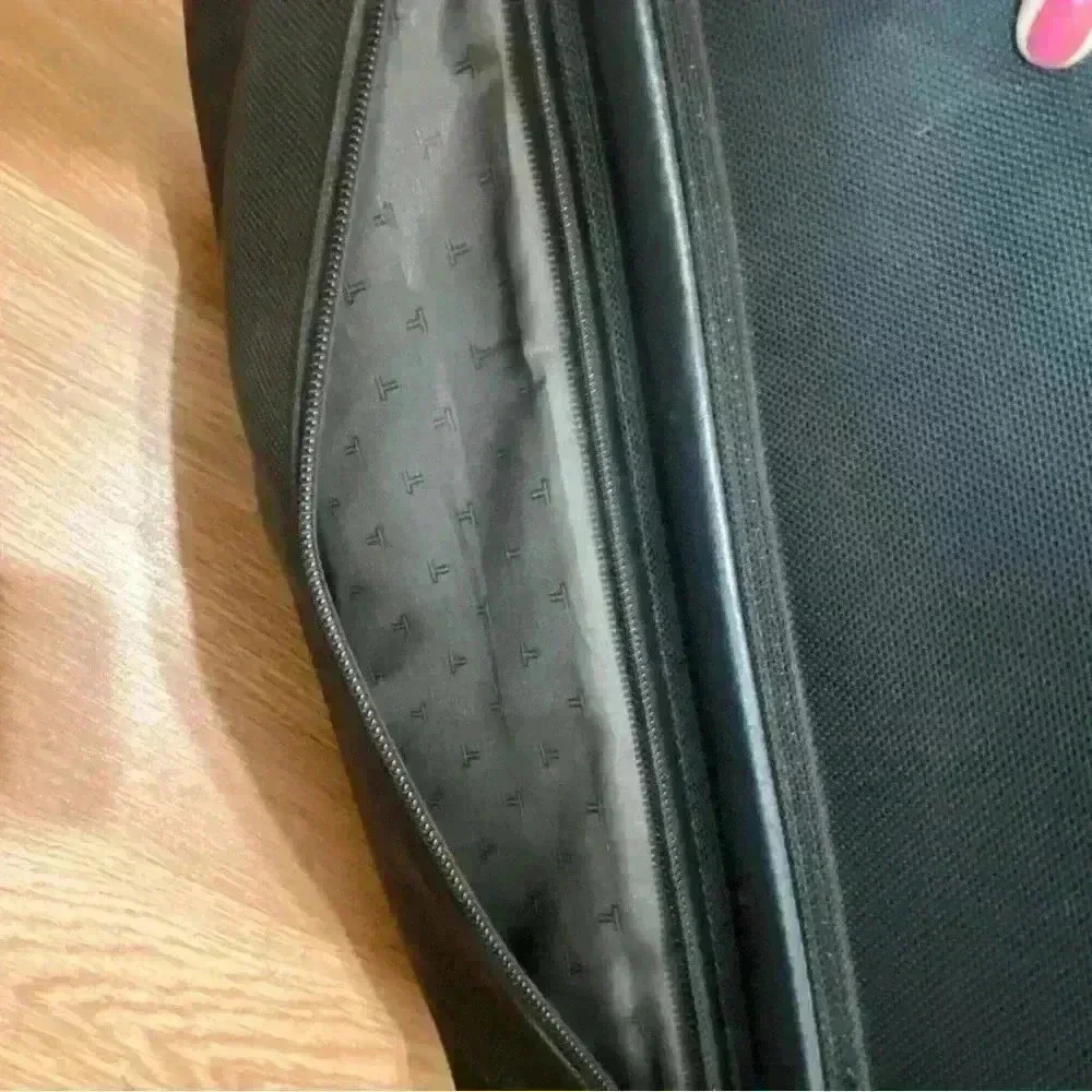 Tumi canvas and leather trim briefcase travel career commuter bag